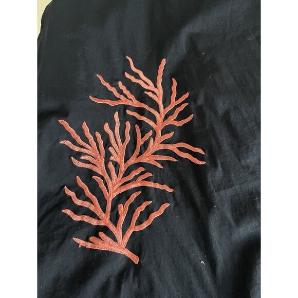 Eshakti Midi Dress Coral Reef Nautical Embroidered Poplin Navy Blue Size 2 - Picture 6 of 8